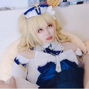 推荐TS伪娘小舞酱cosplay，原神芭芭拉肉身抵挡进攻