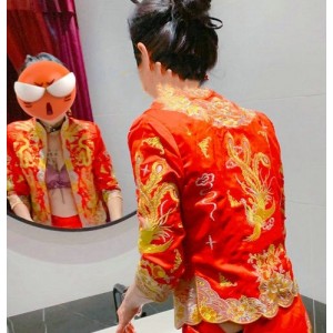 玩坏丝足腿控足系列转载搬运新娘凤冠霞帔丝袜新娘新娘鞋足艺C入秀禾